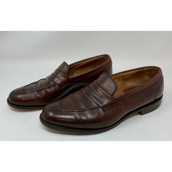 Allen Edmonds Glasgow Dress Shoe Men\'s Size 9.5 D Brown Leather Penny Loafer main image 6